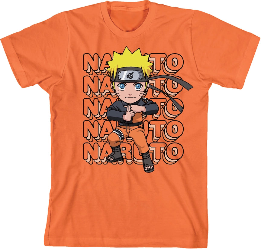 Chibi Naruto Boy's Short Sleeve Tee & Shorts Combo Set