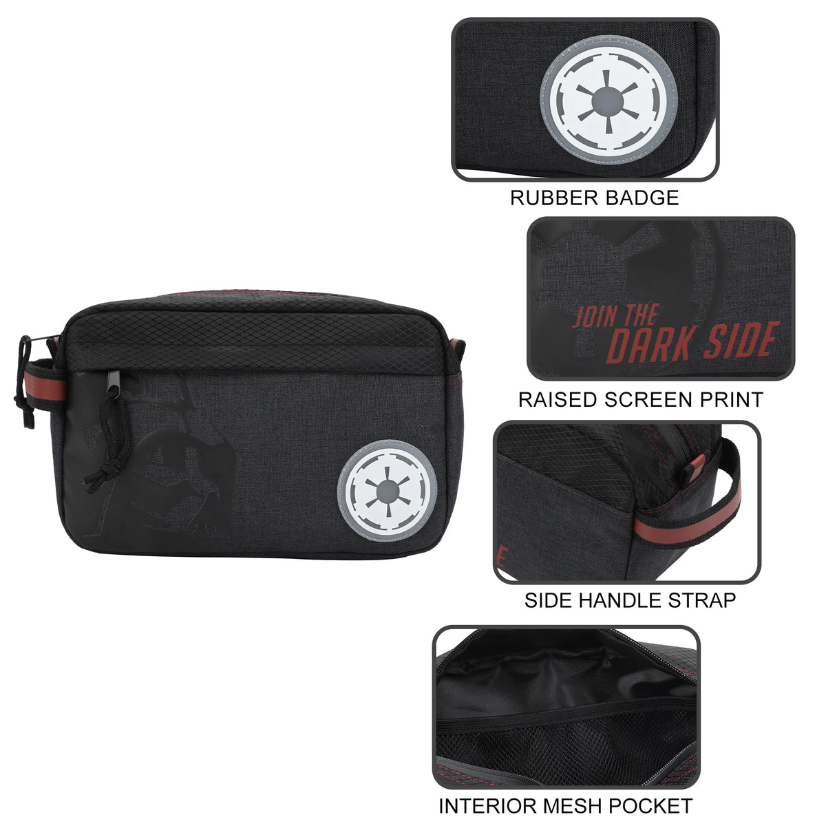 Star Wars: Toiletry Bag with Rubber Badge Imperial Logo