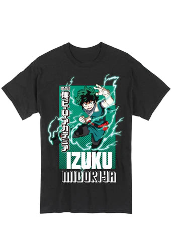 My Hero Academia - Izuku Midoriya Black Adult Short Sleeve Tee