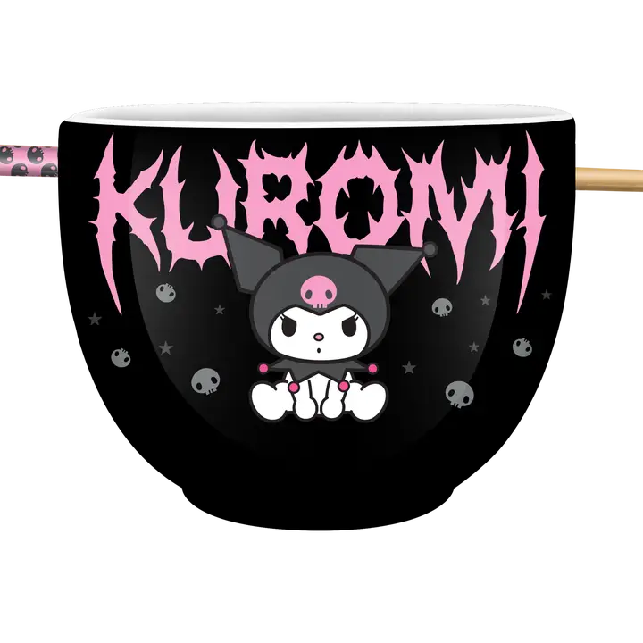 Kuromi Ramen Bowl w/ Chopsticks