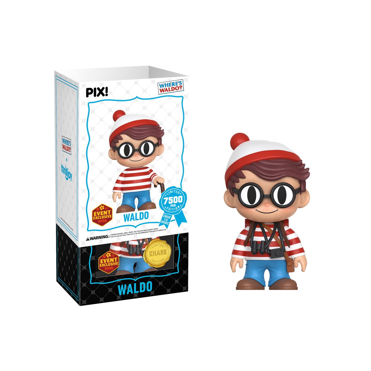 Where's Waldo - Waldo with Cane Pix! Vinyl Figure (2026 Convention Exclusive)