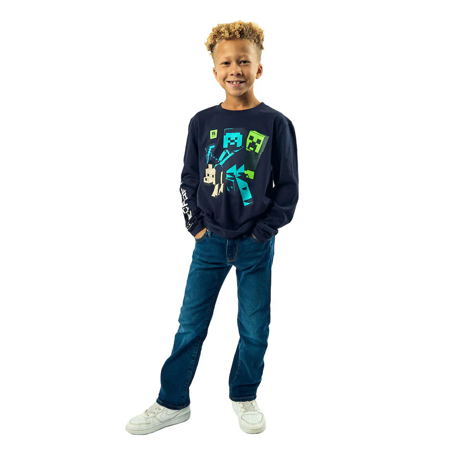 15 years Diamond Navy Boy's Long Sleeve Tee
