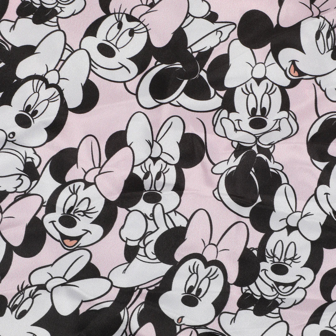 Disney Minnie Mouse All-Over Print Pink Satin Bonnet