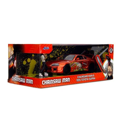 Chainsaw Man - 1995 Toyota Supra 1:24 Scale Die-Cast Metal Vehicle with Chainsaw Man Figure