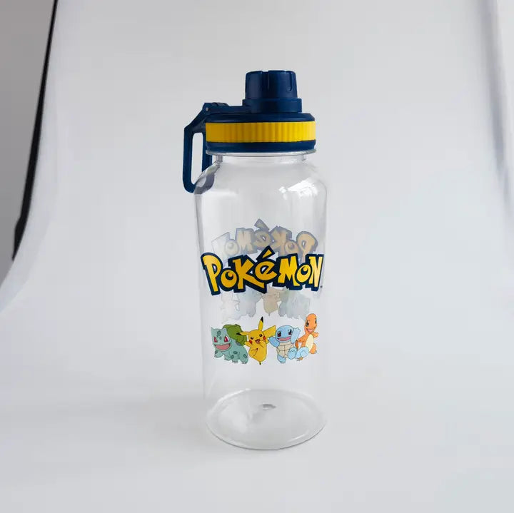 Pokemon 32oz Twist Spout Plastic Bottle w Stickers
