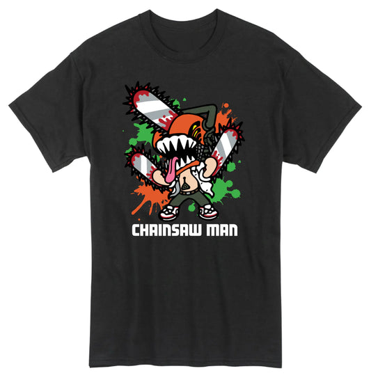 Chibi Denji Black Adult Short Sleeve Tee