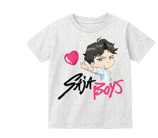 Chibi Saja Boys Gray Youth Short Sleeve Tee
