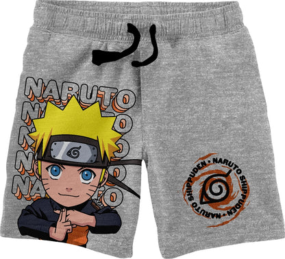 Chibi Naruto Boy's Short Sleeve Tee & Shorts Combo Set