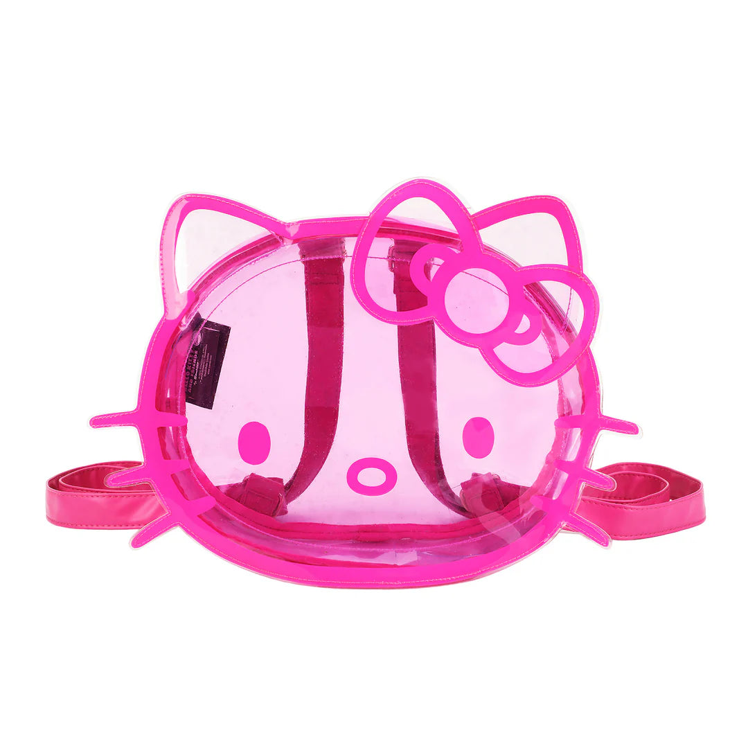 Hello Kitty Character Head Clear Adult Pink PVC 12" Mini Backpack