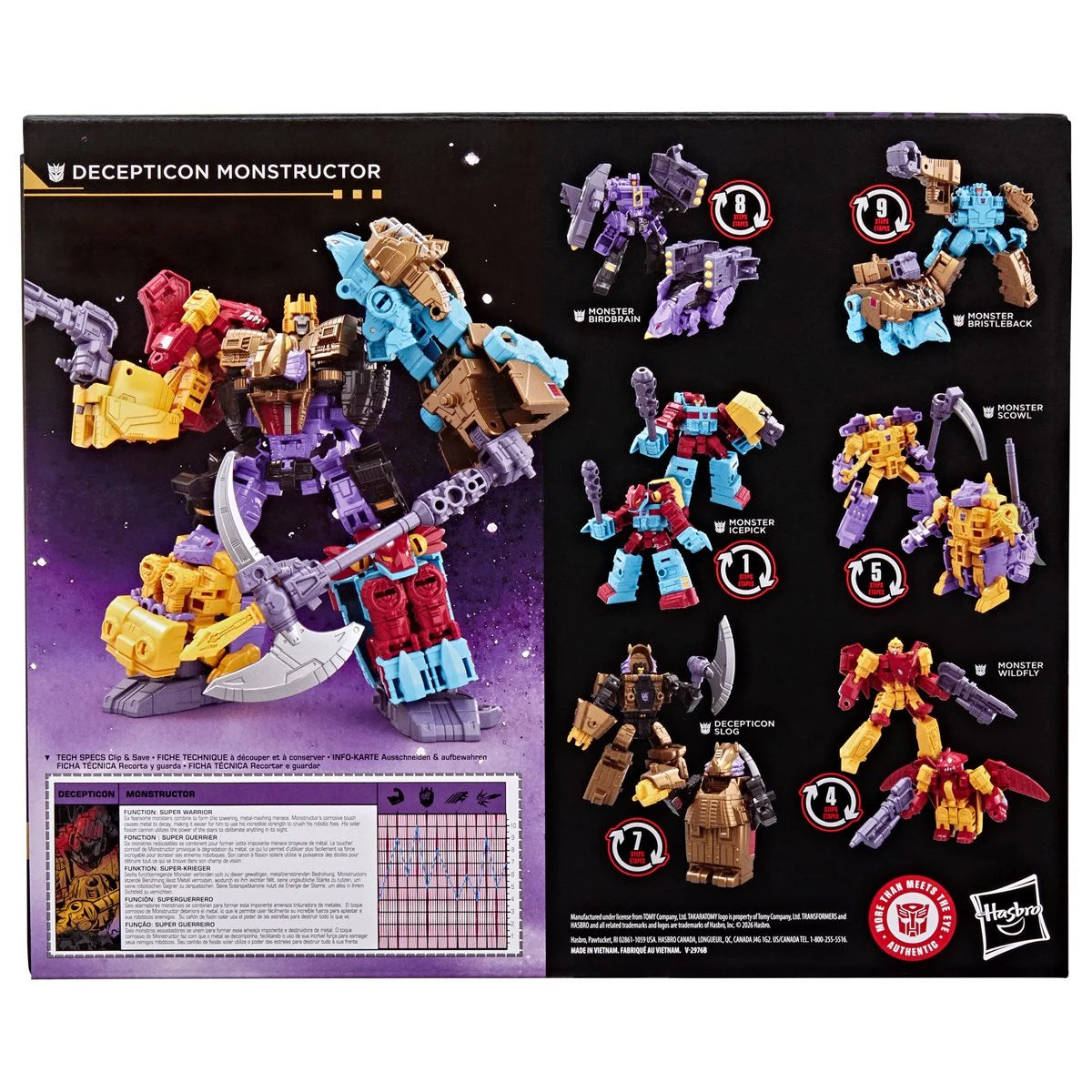 Transformers - Age of the Primes - Decepticon Monstructor Combiner Figure Set