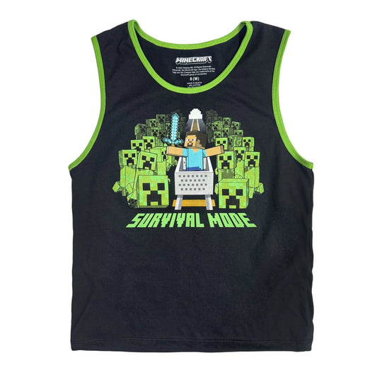 Minecraft Survival Mode Black Boy's Sleeveless Muscle Shirt