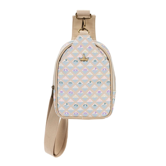 Disney Princess Geometric Pattern Sling Bag w/ Adjustable Strap