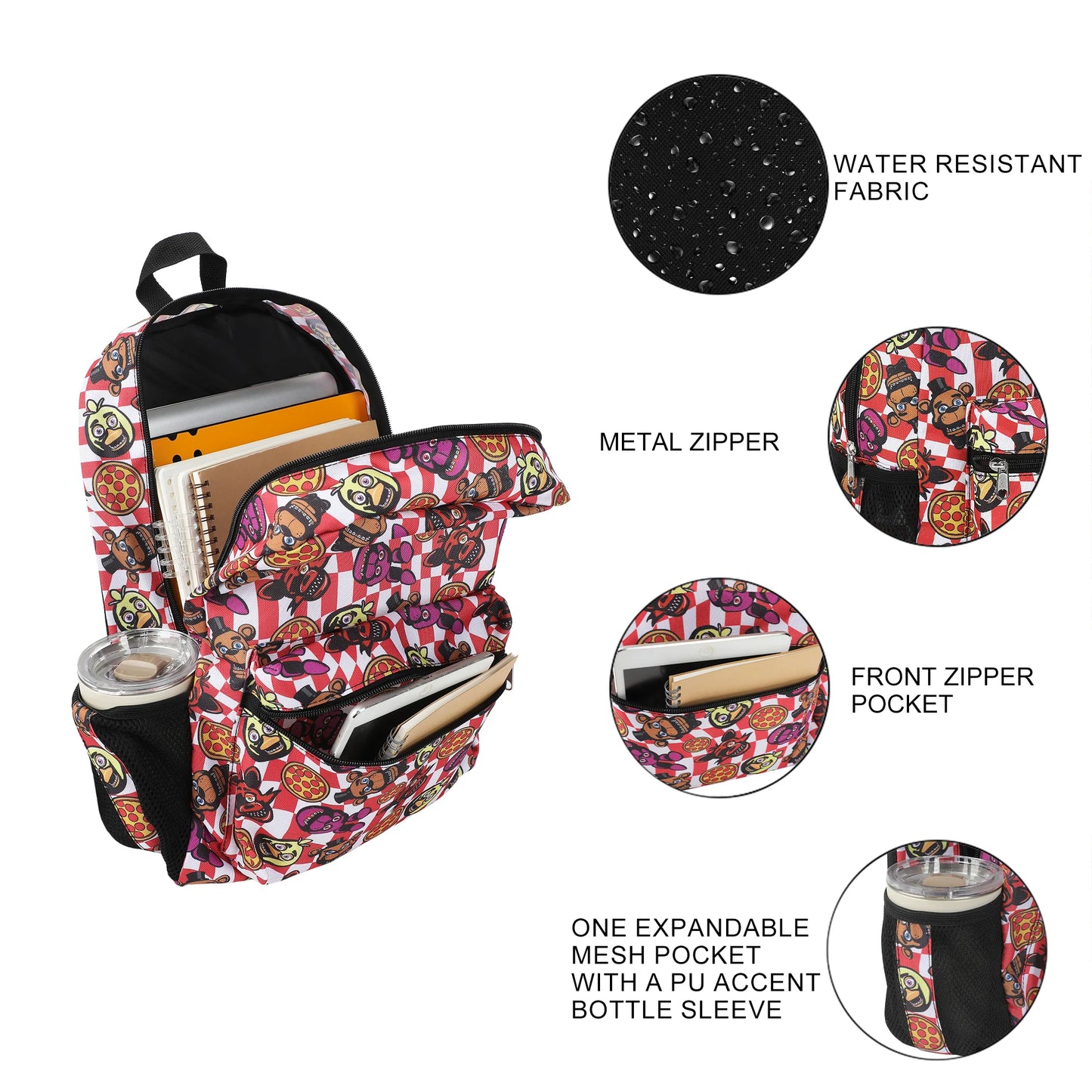 FNAF All Over Print Canvas Backpack