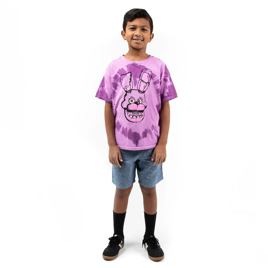 FNAF Bonnie Purple Tie Dye Boy's Short Sleeve Tee