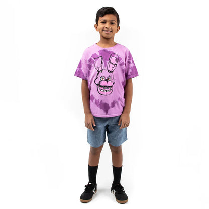FNAF Bonnie Purple Tie Dye Boy's Short Sleeve Tee