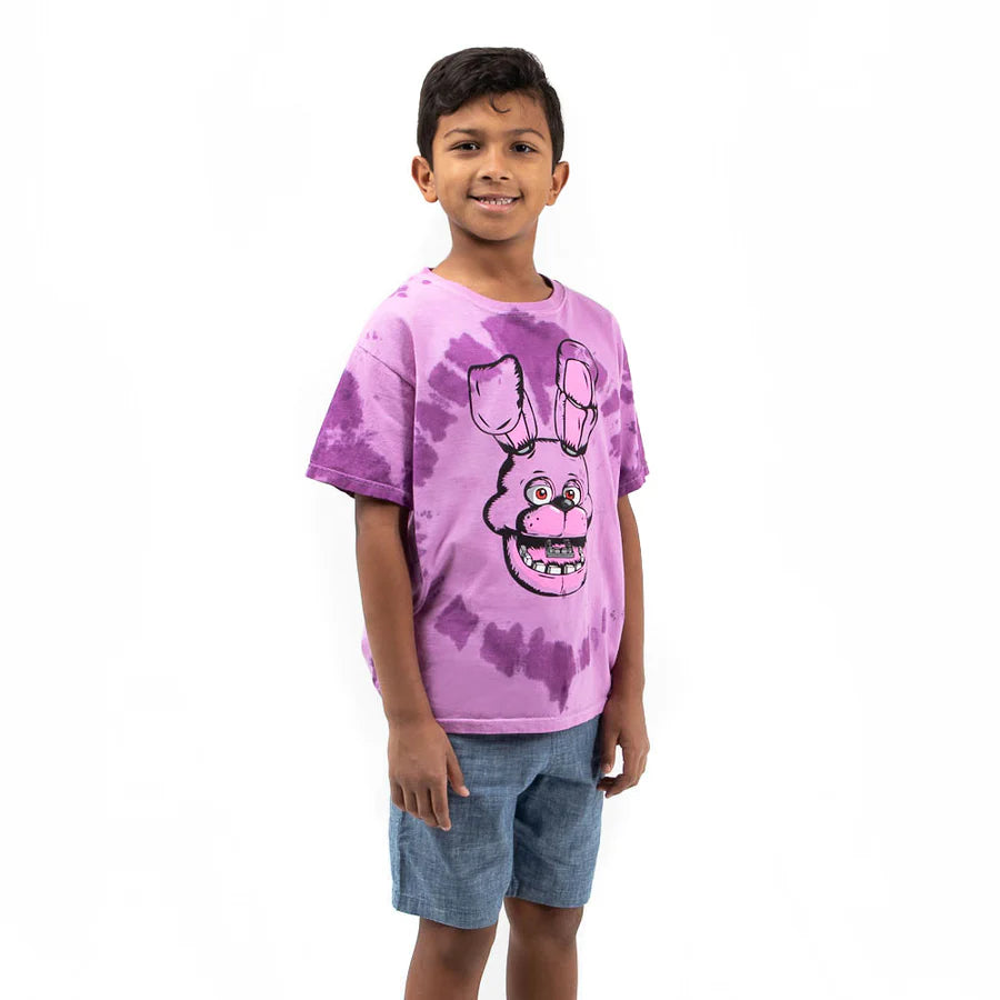 FNAF Bonnie Purple Tie Dye Boy's Short Sleeve Tee