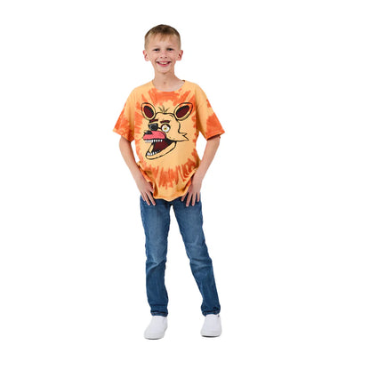 FNAF Foxy Orange Tie Dye Boy's Short Sleeve Tee