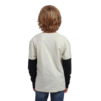 FNAF Game Over Tan Boy's Layered Long Sleeve Tee
