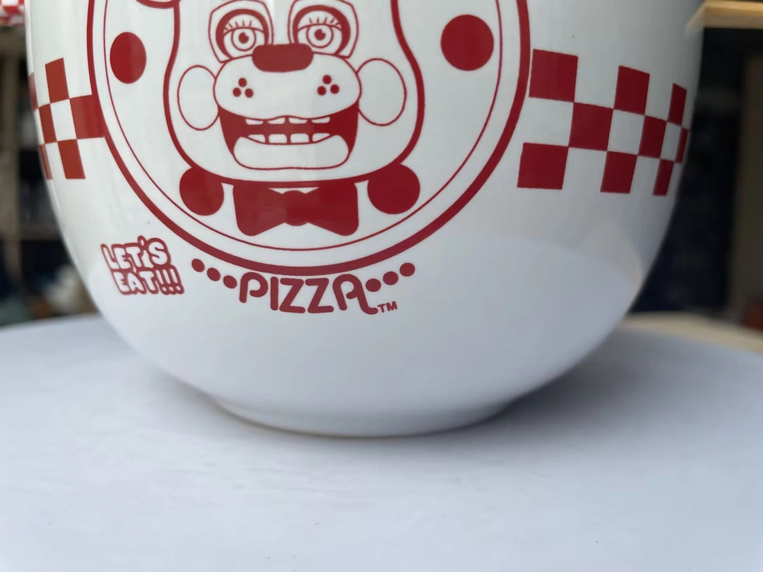 Fazbears Pizza Box Logo Ramen Bowl w Chopsticks