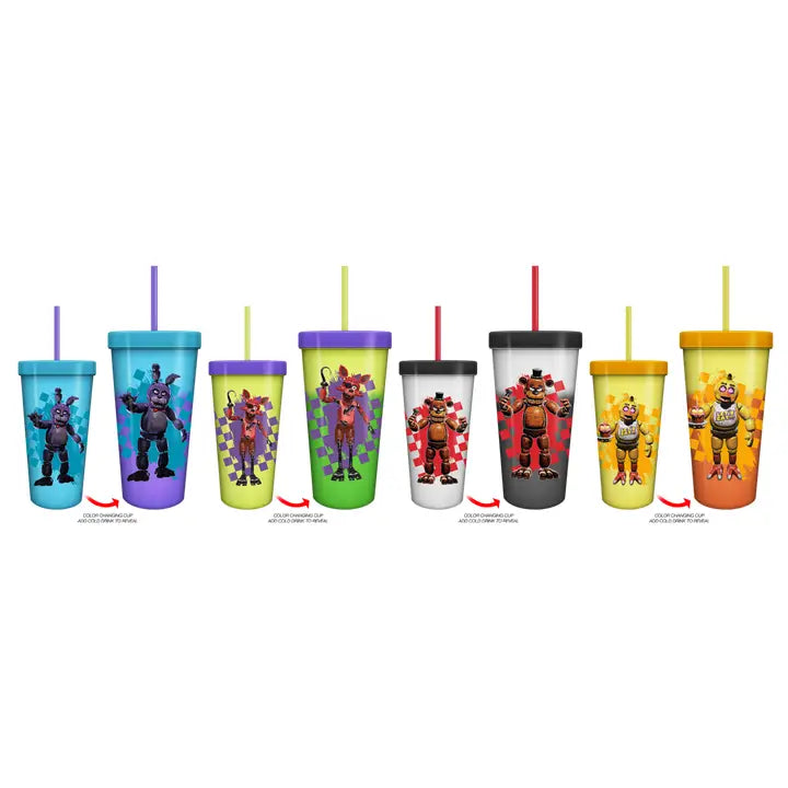 Five Nights at Freddy's 24oz Color Changing Tumblers 4-Pack