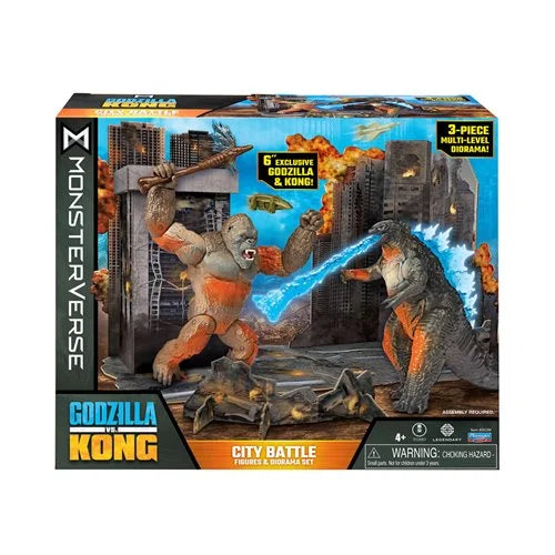 Monsterverse City Battle Godzilla and Kong 6-Inch Action Figure 2-Pack
