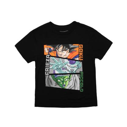 Goku, Frieza, and Piccolo Black Short Sleeve Tee & Shorts Combo Set