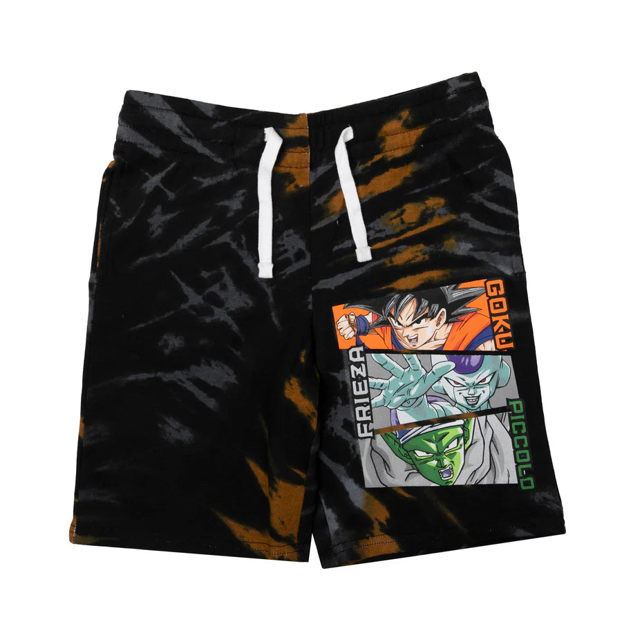 Goku, Frieza, and Piccolo Black Short Sleeve Tee & Shorts Combo Set