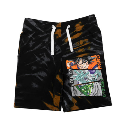 Goku, Frieza, and Piccolo Black Short Sleeve Tee & Shorts Combo Set