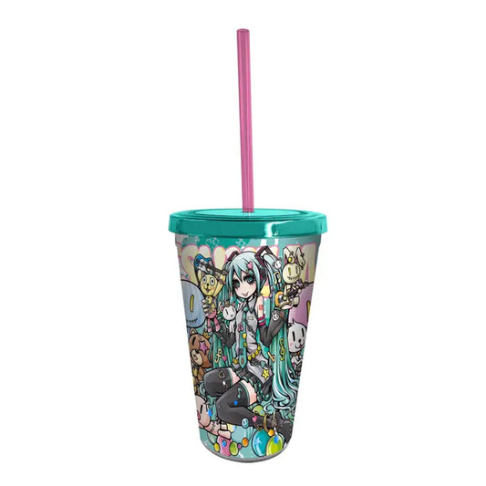 Hatsune Miku Band 16oz Tumbler with Lid & Straw