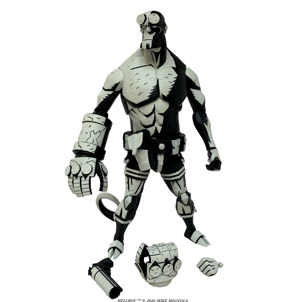 Hellboy - Black and White 1:12 Scale Action Figure - Entertainment Earth Exclusive