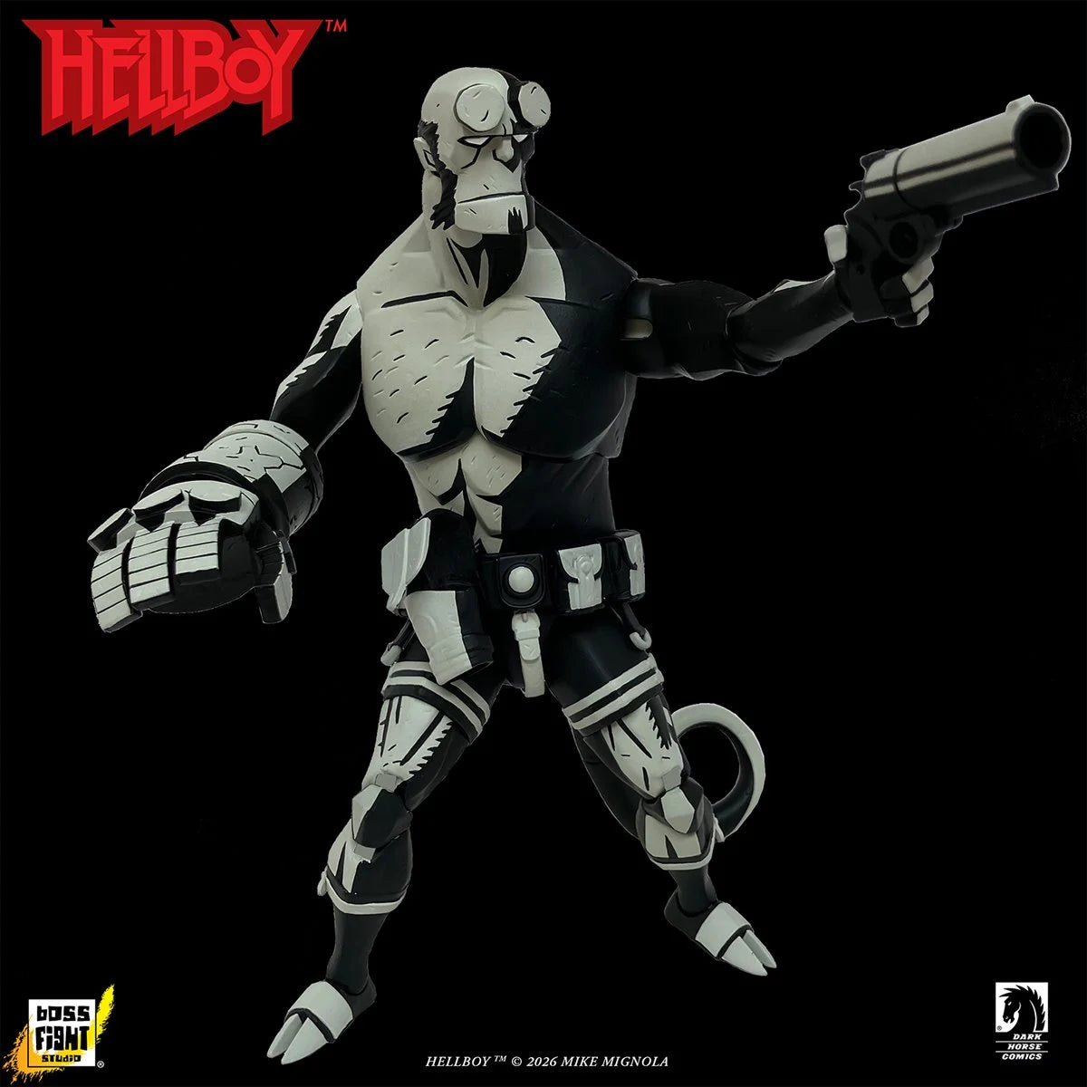 Hellboy - Black and White 1:12 Scale Action Figure - Entertainment Earth Exclusive