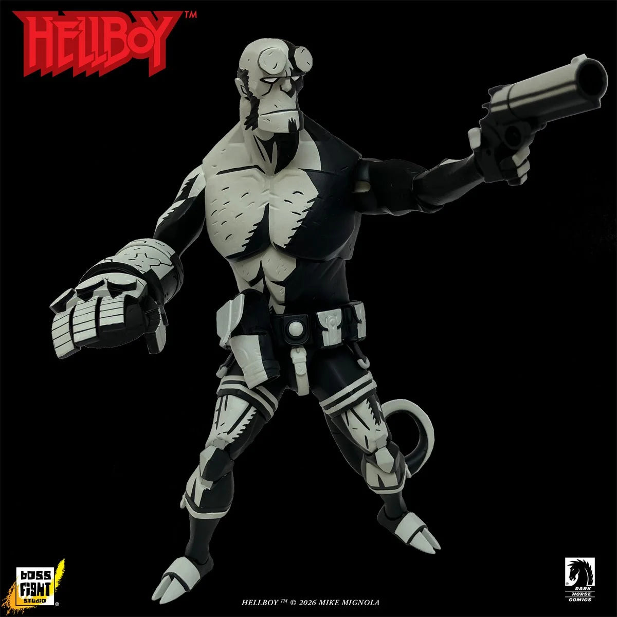 Hellboy - Black and White 1:12 Scale Action Figure - Entertainment Earth Exclusive