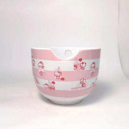Hello Kitty Milk Ramen Bowl w Chopsticks