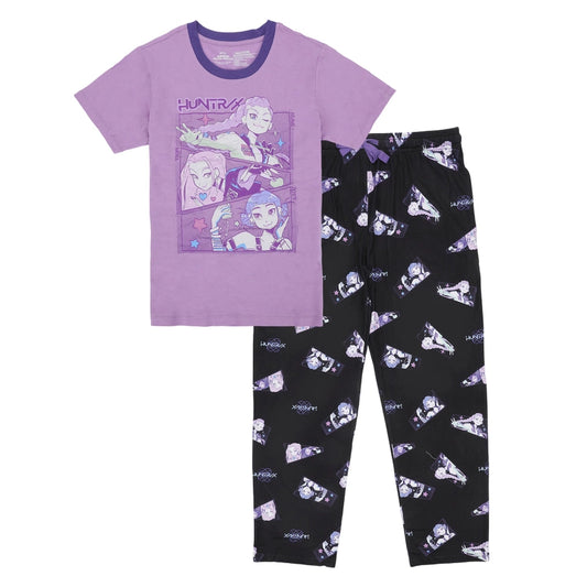 Huntrix Women's Short Sleeve Tee & Pants Pajama Set
