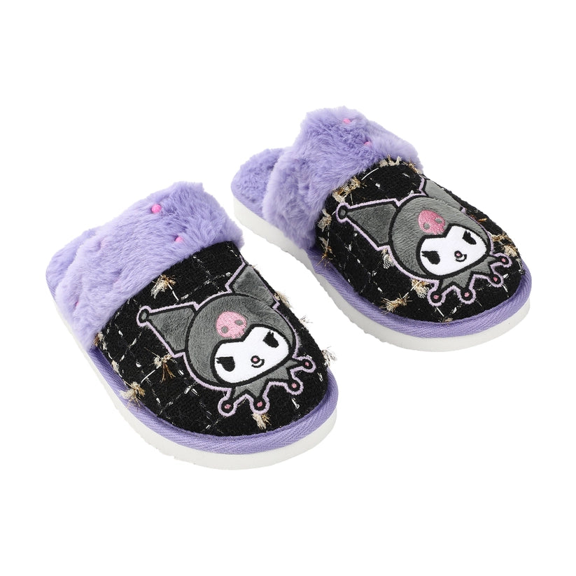 Kuromi Black Women's Tweed Mules