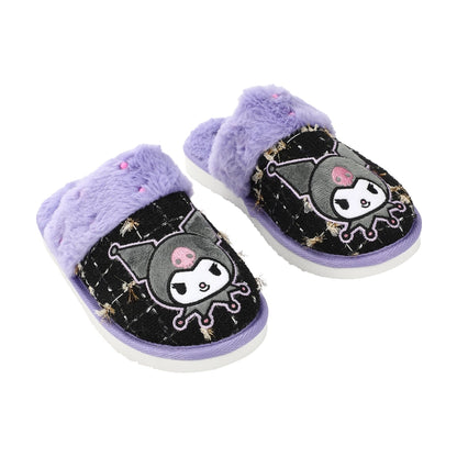 Kuromi Black Women's Tweed Mules
