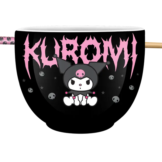 Kuromi Ramen Bowl w/ Chopsticks