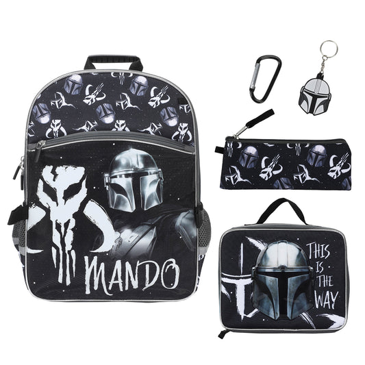 The Mandalorian 5-Piece 16" Backpack And Lunch Set