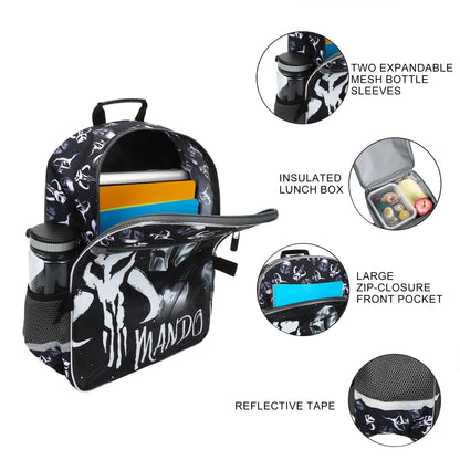 The Mandalorian 5-Piece 16" Backpack And Lunch Set