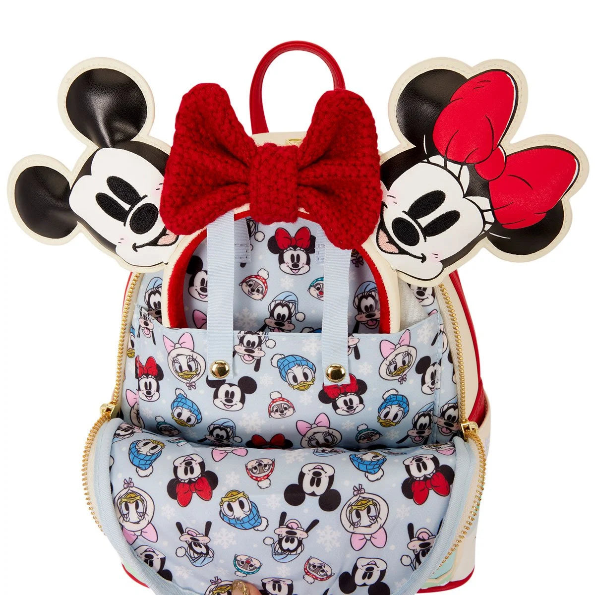 Mickey and Minnie Mouse Ice Skating Holiday Mini-Backpack
