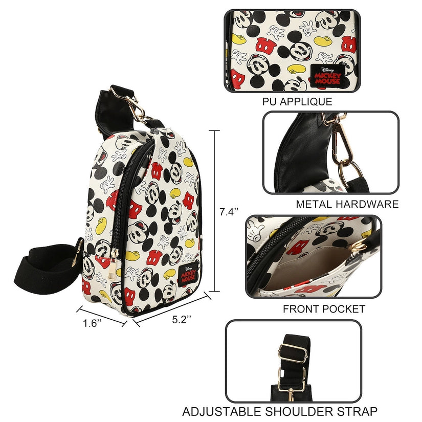 Mickey Mouse Sling Bag - Disney Crossbody Shoulder Bag