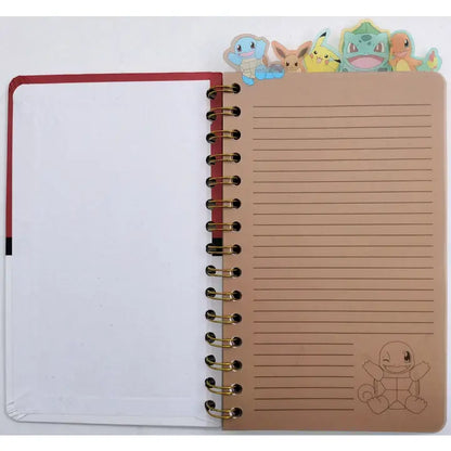 Poke Ball Spiral Tabbed Notebook
