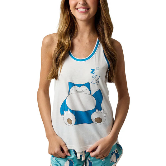 Pokemon Snorlax Napping Tank Top & Shorts Womens Pajama Set