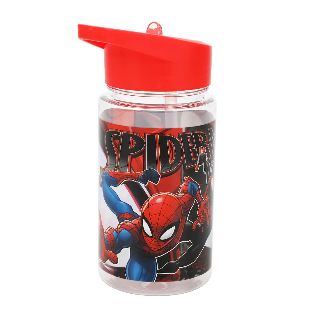Spider-Man 4-Piece Duffel Drawstring Backpack Water Bottle and Utility Case Blue Youth Duffle Bag Set