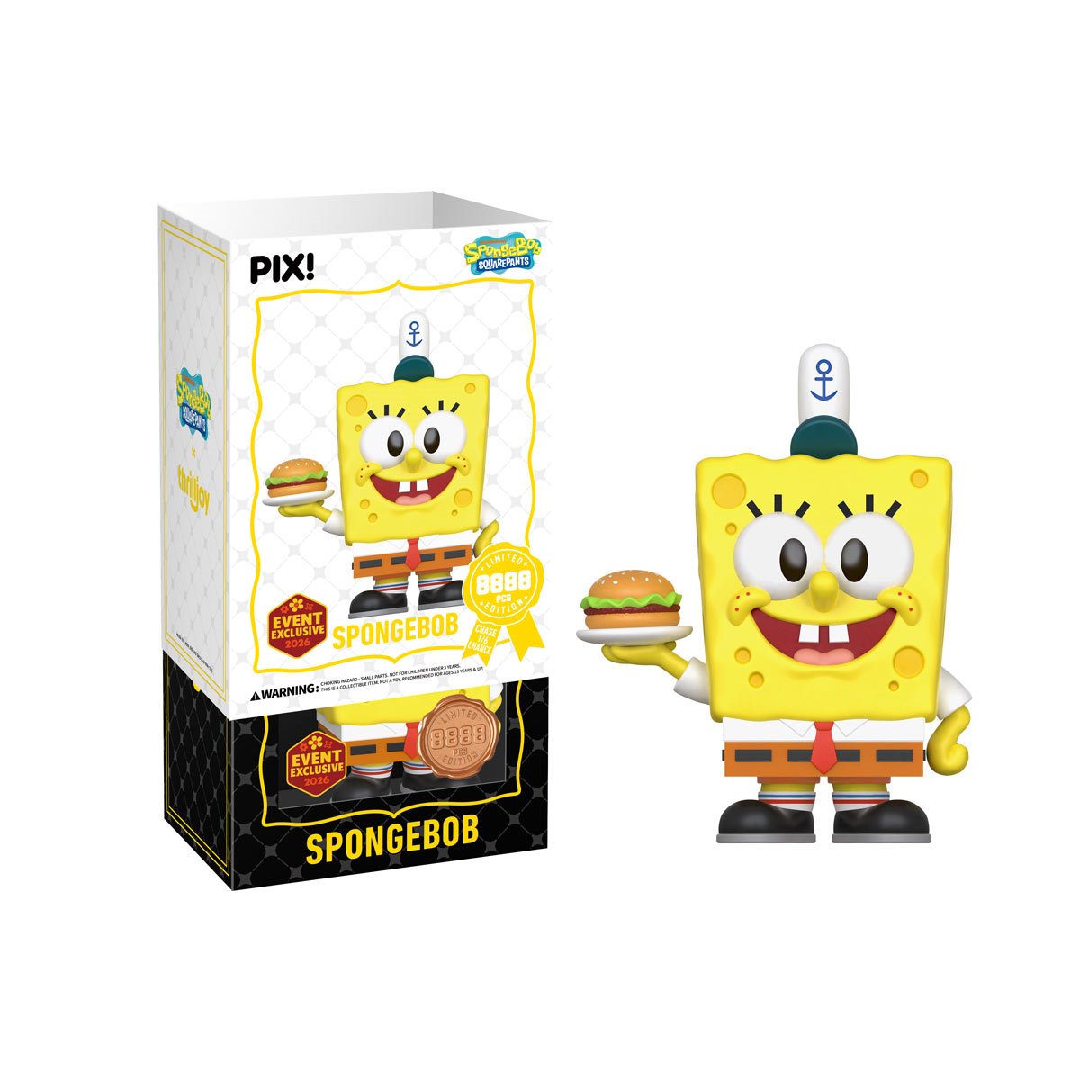 Spongebob SquarePants - SpongeBob SquarePants with Krabby Patty Pix! Vinyl Figure (2026 Convention Exclusive)