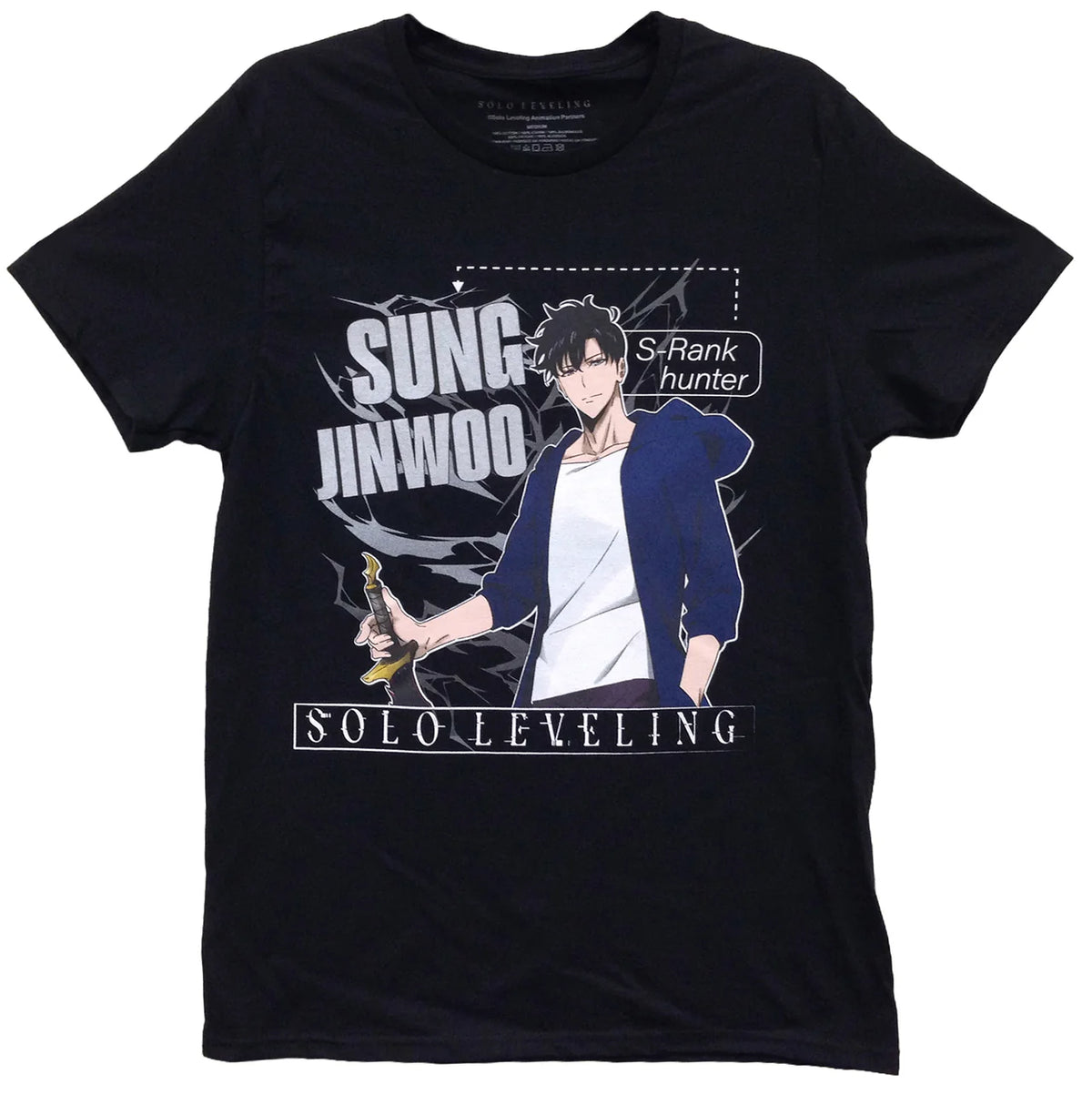 Sung Jinwoo S-Rank Hunter Black Adult Short Sleeve Tee