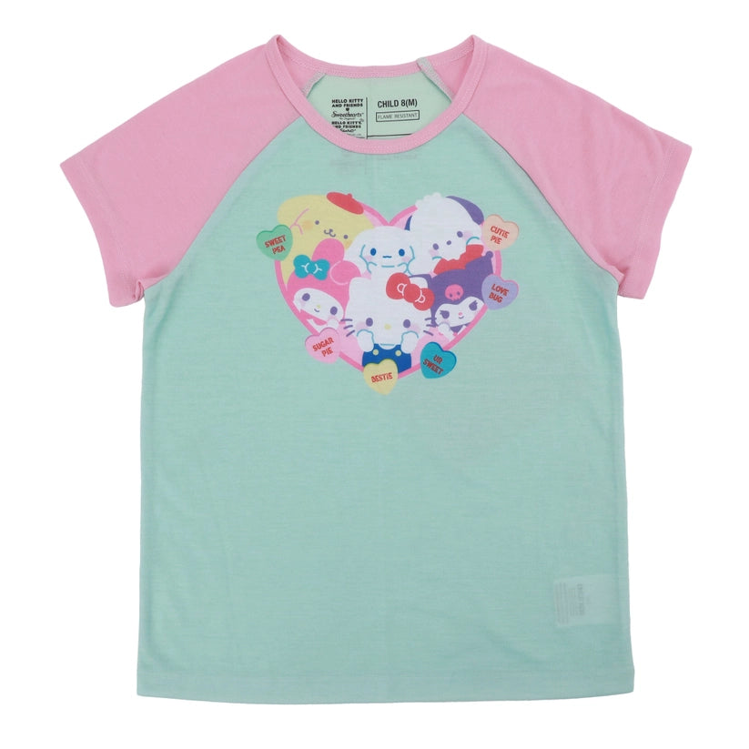 Sweethearts Candy All-Over Girl's 3-Piece Pajama Set
