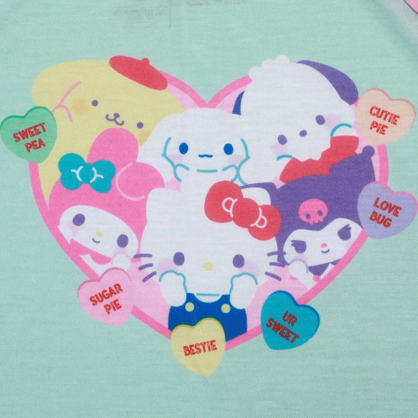 Sweethearts Candy All-Over Girl's 3-Piece Pajama Set