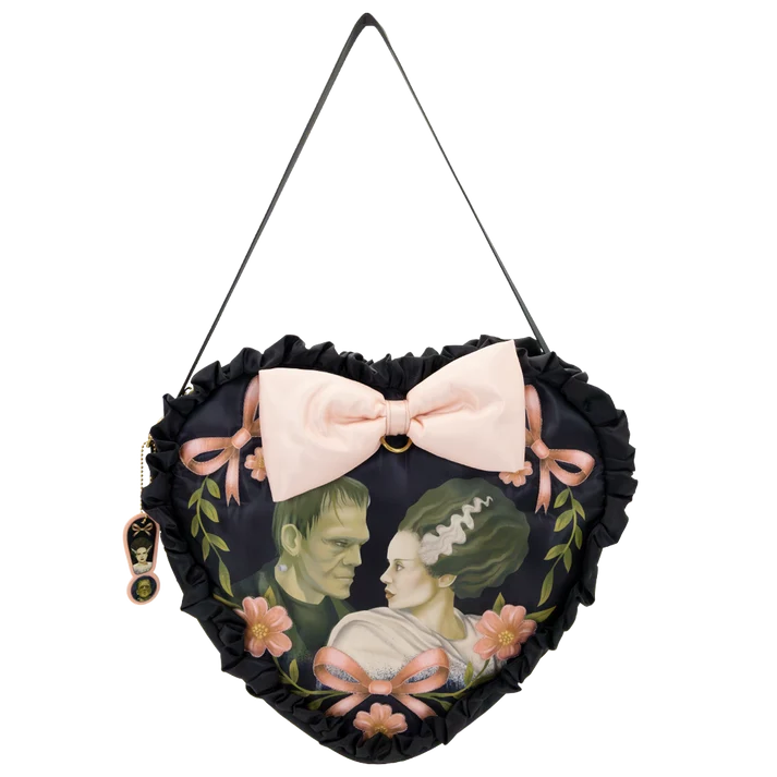 Universal Monsters Coquette Frankie & Bride Oversized Heart Tote Bag
