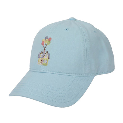 Up House with Balloons Adult Dad Cap (Blue Washed)
